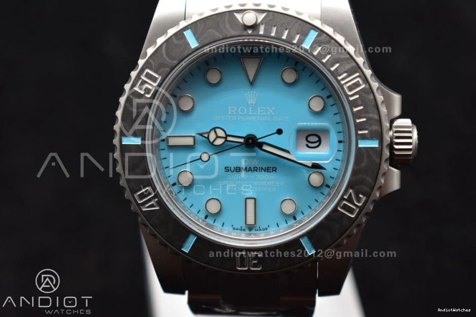 Blue DIW Submariner Tiffany SS VS Dial VSF 1:1 FastDry 472 Sandblasted Edition Bracelet on Best 0212